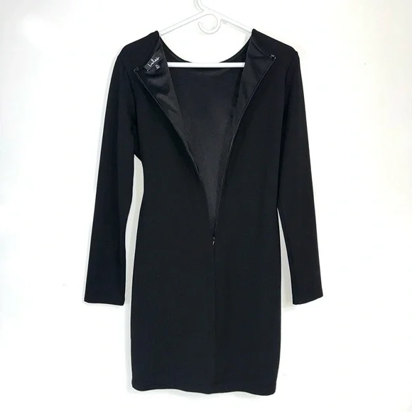 Lulus Hearts Aflame Black Lace Up Long Sleeve Bodycon Dress - Picture 6 of 9